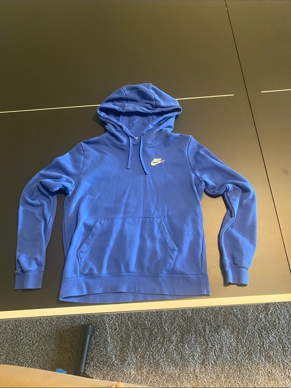 Nike Royal Blue Hooded Pullover with Small Swoosh